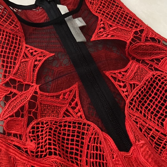 Jonathan Simkhai Tuelle and Lace Peplum Top, Size 2 - Picture 8 of 15